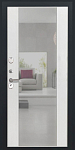 Дверь ДвериПРО Берген Алиса (16мм, ПВХ Ясень белый, зеркало) DPRO227570 фото